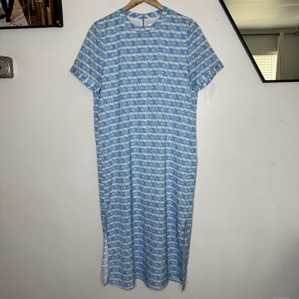 Hyacinth House Tuckernuck Geometric Brentwood Caftan Blue Dress Womens Small